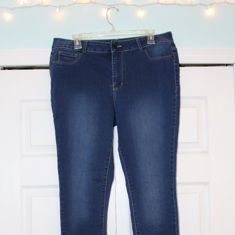 Dark Wash Blue High-Rise Skinny Jeans